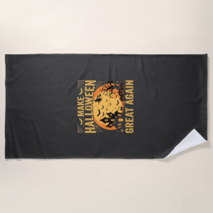 Serviette De Plage Maison Hantée Halloween Super Encore Citrouille