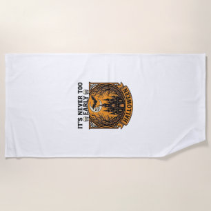 Serviette De Plage Maison hantée Halloween trop tôt Lune Chauve-souri