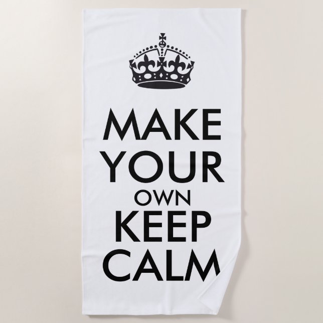 Serviette De Plage Make your own keep calm - black poster (Devant)