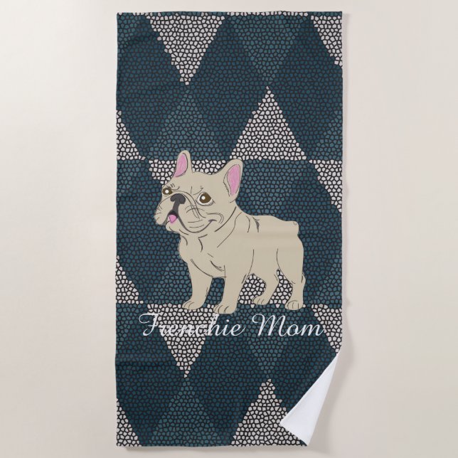 Serviette De Plage Maman Frenchie (Devant)