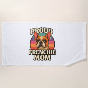 Serviette De Plage Maman Frenchie Chien Bouledogue Français Mignon Co