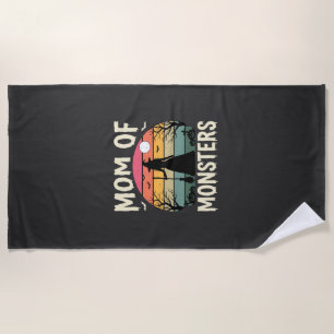 Serviette De Plage Maman Halloween de monstres Sorcière Coucher de so