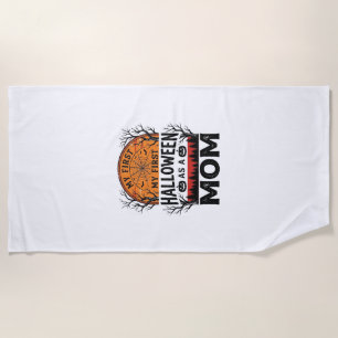 Serviette De Plage Maman Halloween Ma Première Vintage Fantomatique_1