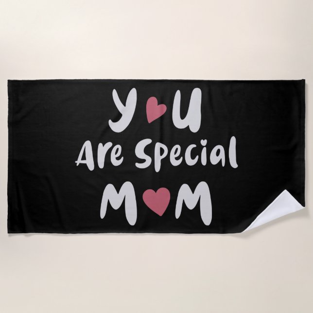 Serviette De Plage Maman - Vous êtes spécial Maman Beach Towel (Devant)