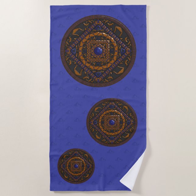 Serviette de plage Mandala Balance (Devant)
