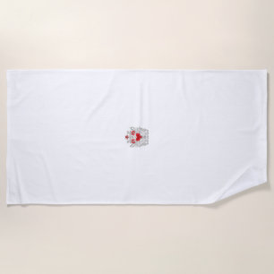 Serviette De Plage Mandala papillon floral Design d'art Boho pourpr