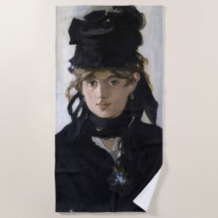 Serviette De Plage Manet - Berthe Morisot avec un bouquet de violette