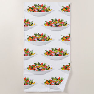 Serviette De Plage Mangez plus de plantes frais motivation salade let