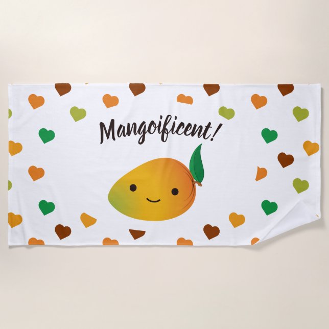 Serviette De Plage Mango mignon et drôle (Devant)