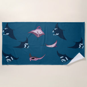 Serviette De Plage Manta Rays