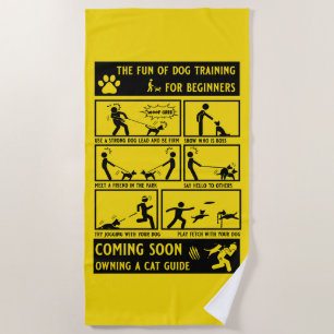 Serviette De Plage Manuel d'instruction de chien amusant