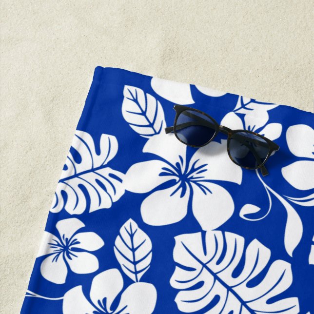 SERVIETTE DE PLAGE MAQUILLAGE BIKINI (BLEU ROYAL) (En situation)