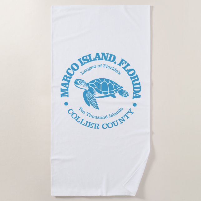 Serviette De Plage Marco Island (tortue de mer) (Devant)