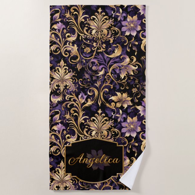 Serviette De Plage Mardi Gras personnalisé  (Devant)