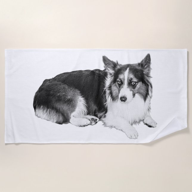 Serviette De Plage Marée calme, yeux clairs (Devant)