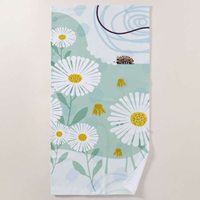 Serviette De Plage Marguerite de bord de mer botanique abstraite mode (Devant)
