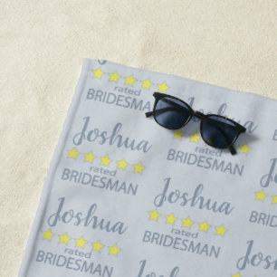 Serviette De Plage Mariage & Cortège 5 Étoiles Garçon d'Honneur