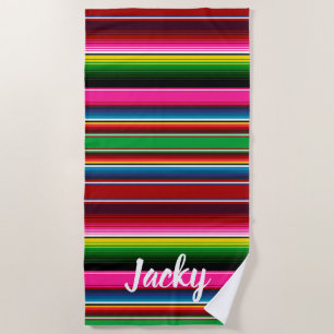 Serviette De Plage Mariage de nom personnalisé Serape Vacances