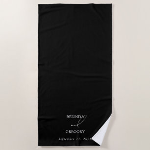 Serviette De Plage Mariage de script de signature de calligraphie noi