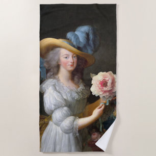 Serviette De Plage Marie Antoinette avec Fleur d'anémone rose