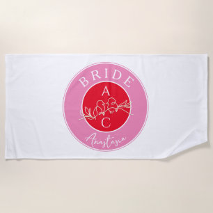 Serviette De Plage Mariée d'enterrement de vie de jeune fille