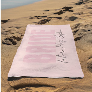 Serviette De Plage Mariée Personnalisée   Future Mme Nom Personnalisé