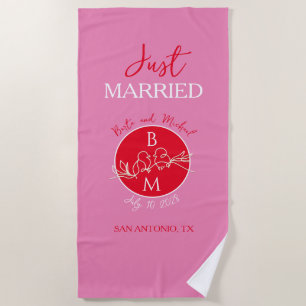Serviette De Plage Mariés Personnalisé Mariage