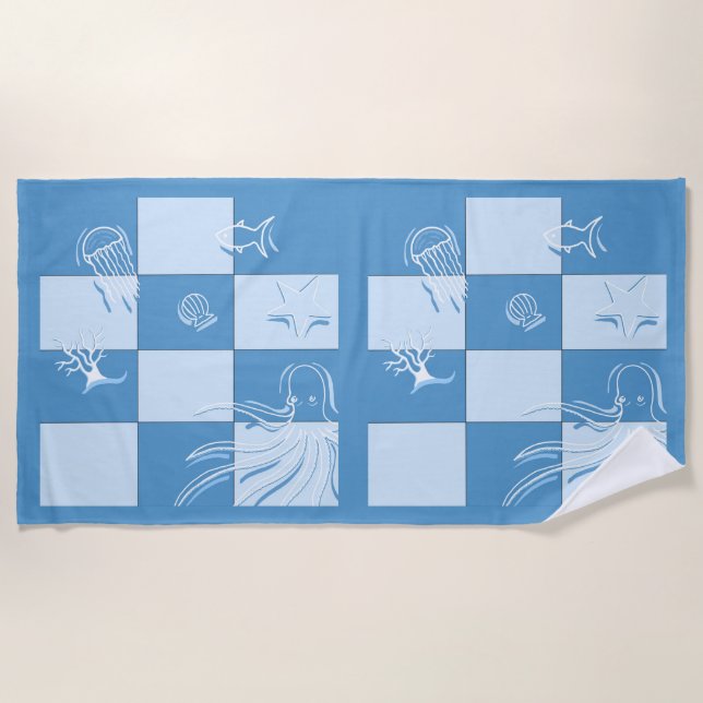 Serviette De Plage Marine (Devant)