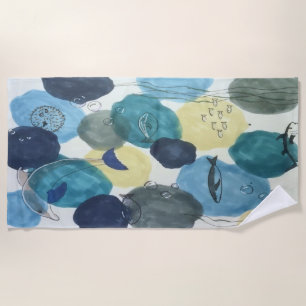 Serviette De Plage Marine Thématique Poisson Vie marine