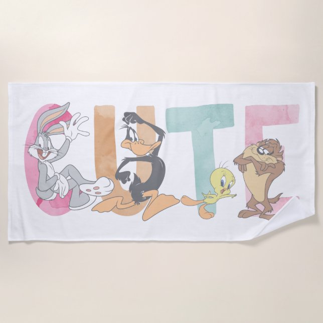 Serviette De Plage marque-mot LOONEY TUNES™ (Devant)