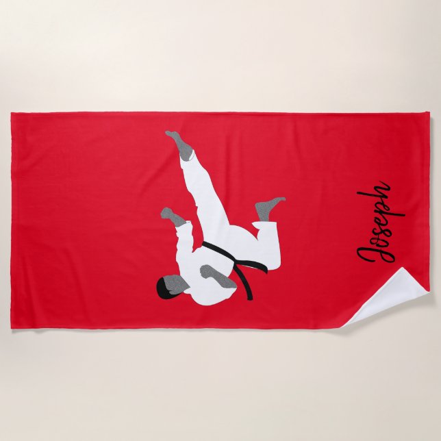 Serviette De Plage Martial Arts Boy Beach Towel Joseph (Devant)