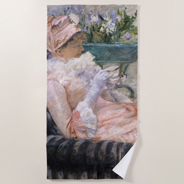 Serviette De Plage Mary Cassatt - La tasse de thé (Devant)