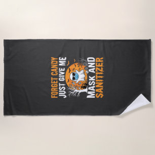 Serviette De Plage Masque et désinfectant Halloween Ghost Design_1