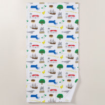 Serviette de plage Massachusetts
