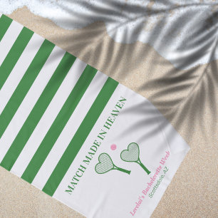 Serviette De Plage Match Fabriqué en Ciel Tennis Bachelorette Faveurs