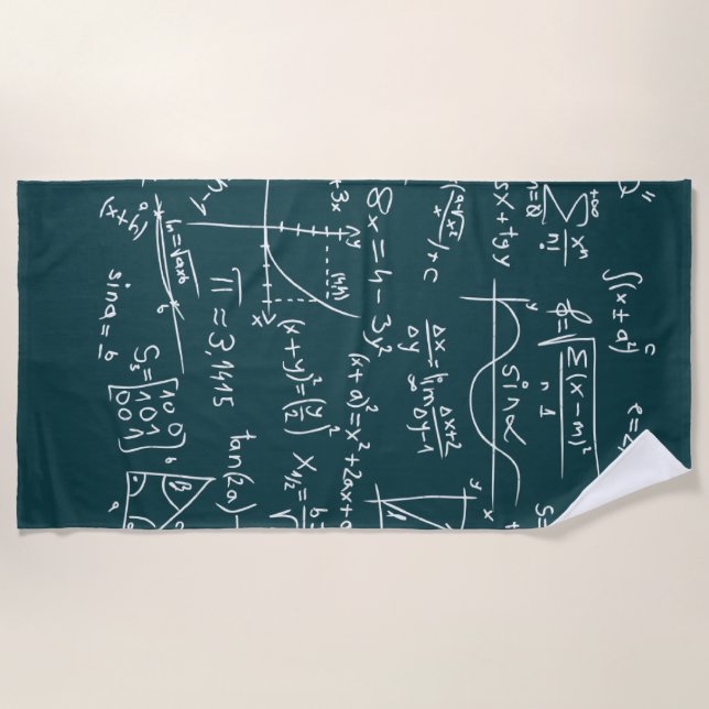 Serviette De Plage Mathématiques (Devant)