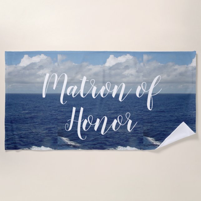 Serviette De Plage Matron of Honor Ocean Waves Beach Towel (Devant)