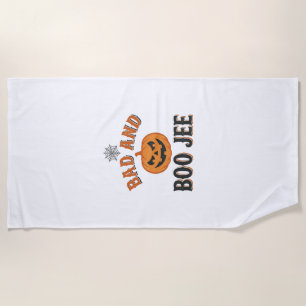 Serviette De Plage Mauvais et Boo Jee Halloween Citrouille Graphique_