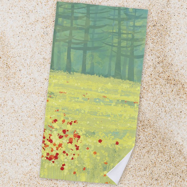 Serviette De Plage Meadow Landscape (Créateur téléchargé)