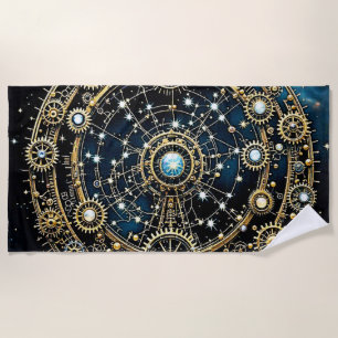 Serviette De Plage Mécanisme céleste Art cosmique