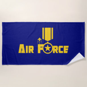 Serviette De Plage Médaille des étoiles militaires de la Force aérien