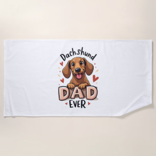 Serviette De Plage Meilleur Dachshund Papa Jamais T Chemise