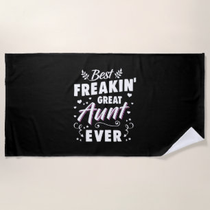 Serviette De Plage Meilleur Freakin Grande Tante Jamais