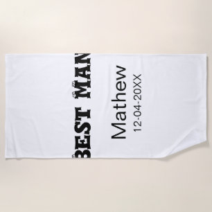 Serviette De Plage Meilleur homme enterrement de vie de garçon ajoute