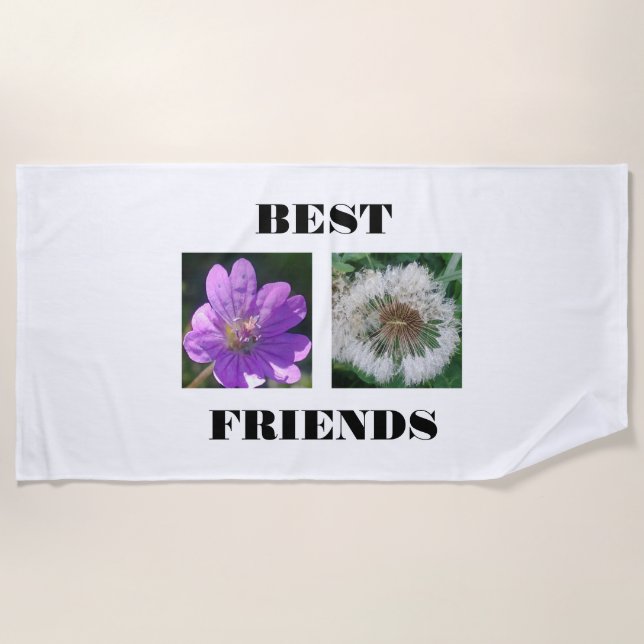Serviette De Plage Meilleur Modèle d'images des amis (Devant)
