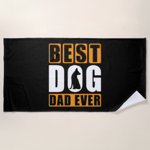 Serviette De Plage Meilleur Papa Chien de Tous les Temps