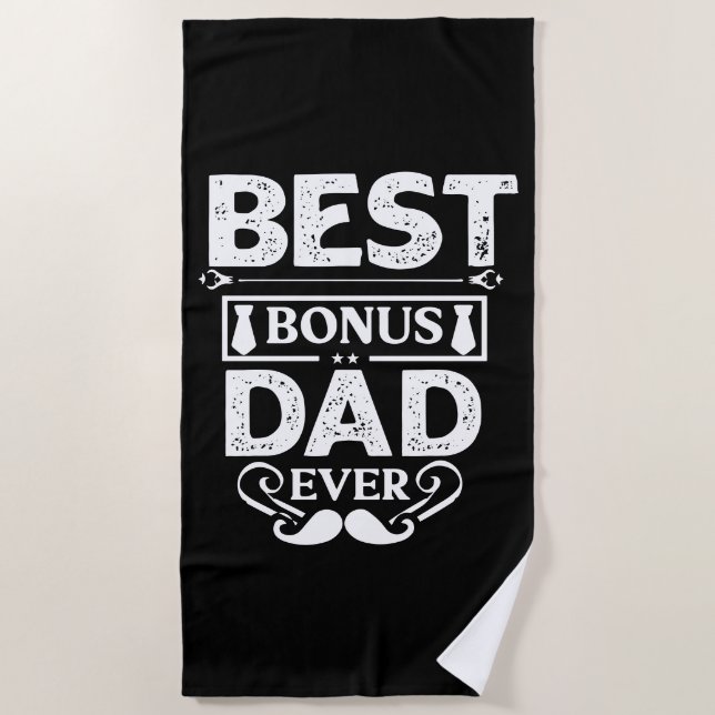 Serviette De Plage Meilleur papa de bonification (Devant)