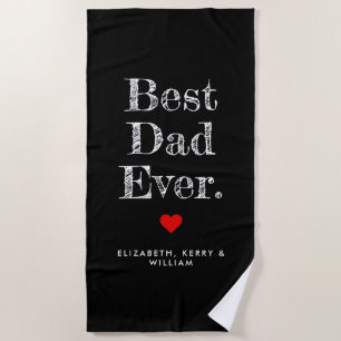 Serviette De Plage Meilleur papa jamais des noms personnalisés