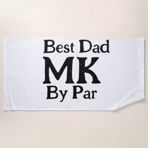 Serviette De Plage Meilleur papa par monogramme fête des pères rusti 