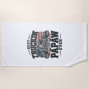 Serviette De Plage Meilleur Papaw de camionnage jamais Vintage vecteu